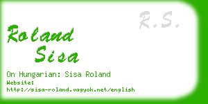 roland sisa business card